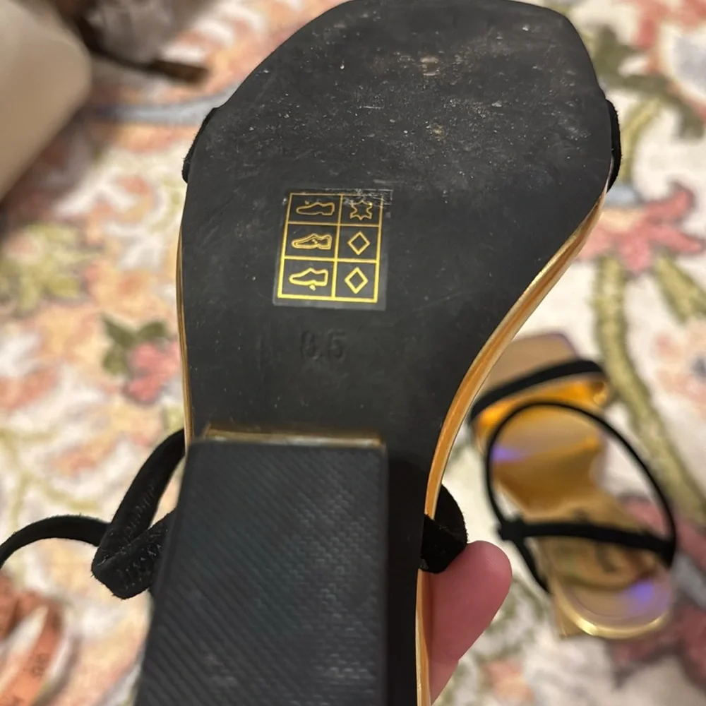 Jeffrey Campbell open toe golden heel - Picture 6 of 6